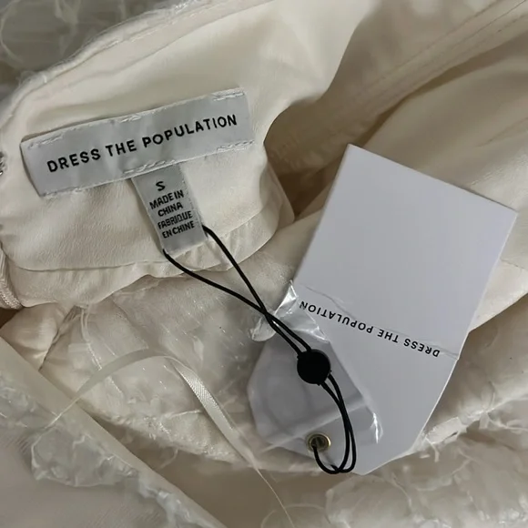 NWT Dress The Population Saxon X Lace Collared Dress White Anthropologie Small - Picture 3 of 8